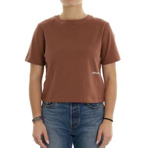 T-SHIRT CROP MARRONE